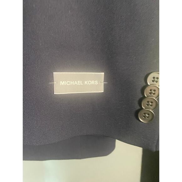Michael Kors Navy Classic Fit Blazer 48 Long Passport Collection 4-Way Stretch - Picture 8 of 9